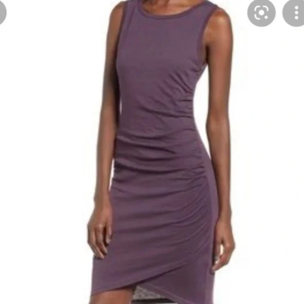 Leith Ruched Body-Con Sleeveless Dress Plum/Purple - Nordstrom
